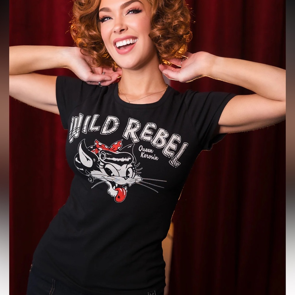 Wild Rebel Rockabilly Vintage Graphic T-Shirt